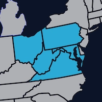 Map of Dixie Beverage West territories